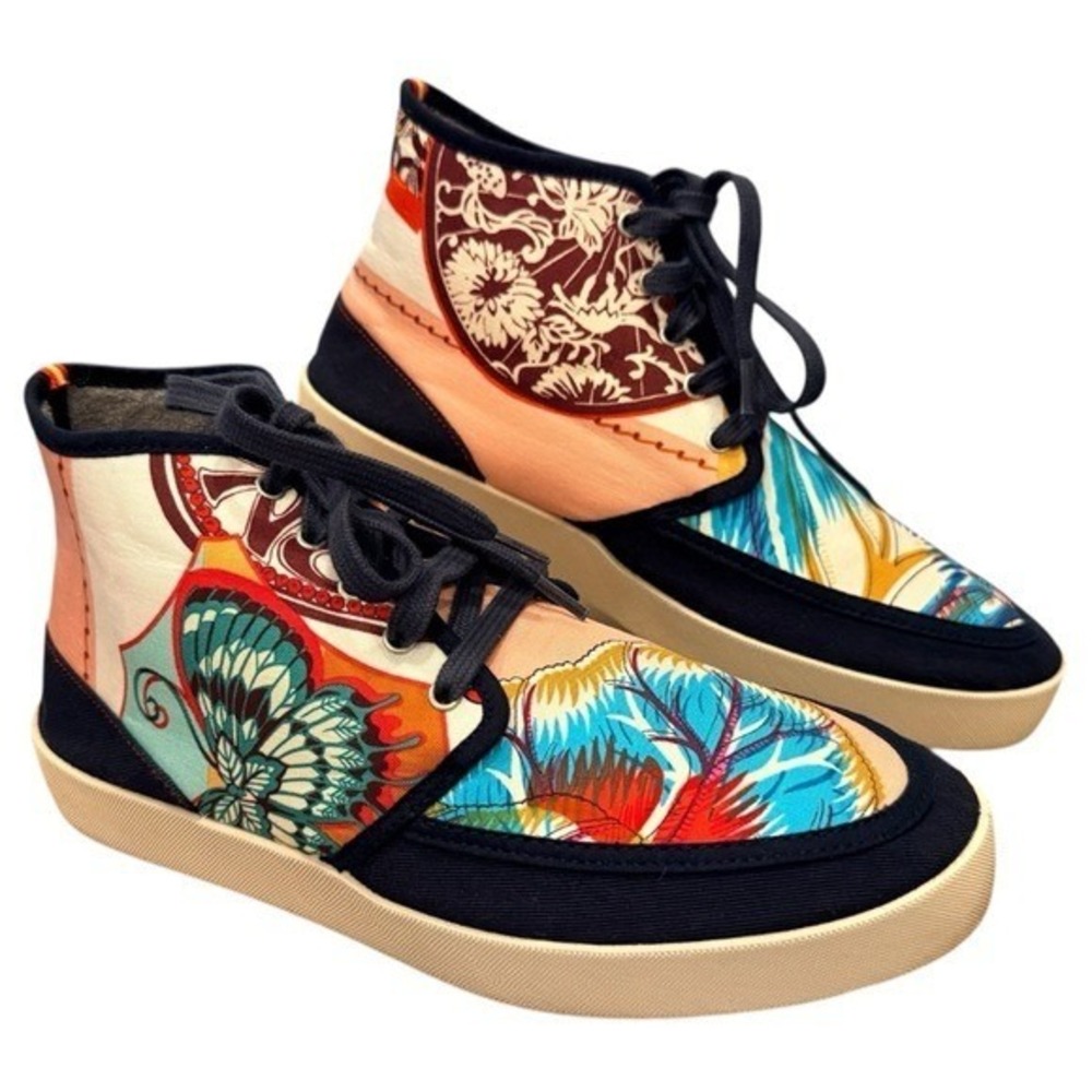 Respoke Silk Scarf TOPPE JAG High Top Sneakers Womens 39  Botanical Butterfly